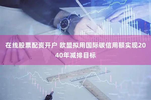 在线股票配资开户 欧盟拟用国际碳信用额实现2040年减排目标