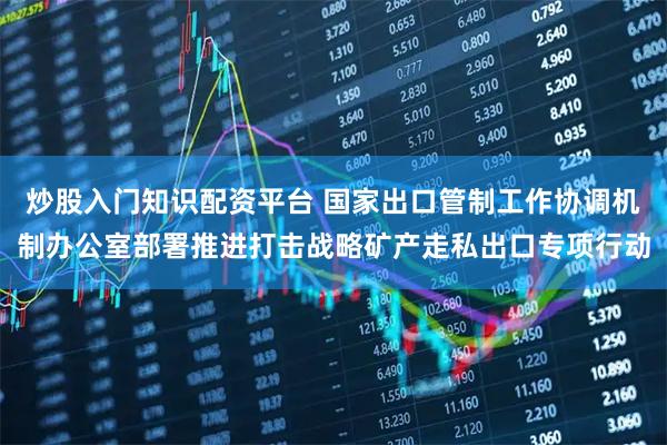 炒股入门知识配资平台 国家出口管制工作协调机制办公室部署推进打击战略矿产走私出口专项行动